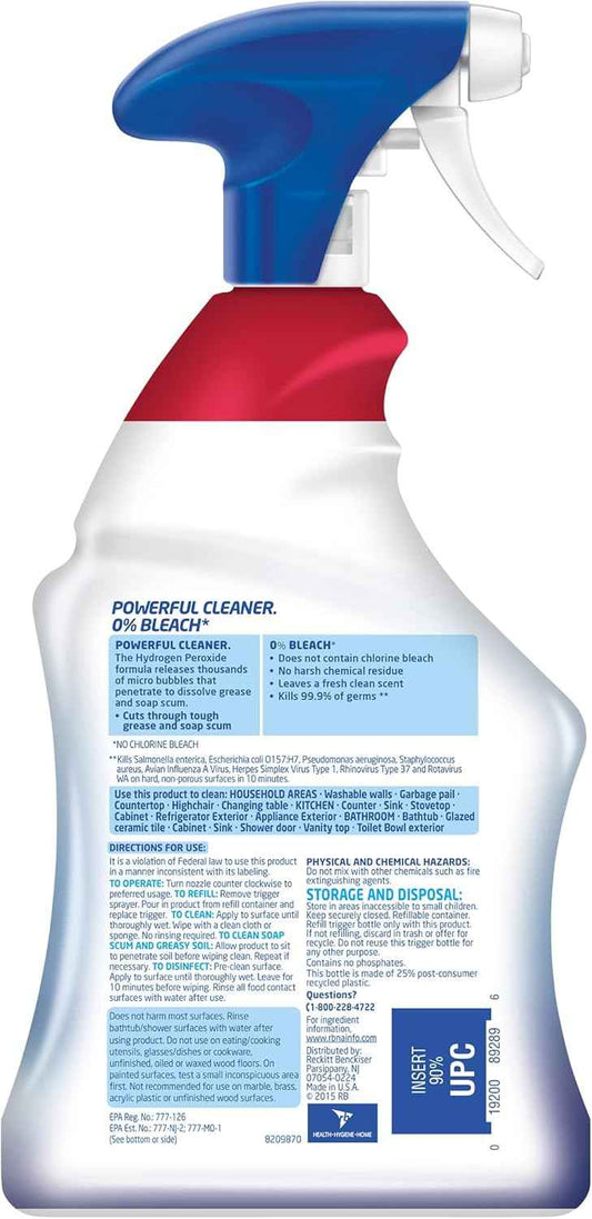 Lysol Cleaner Hydrogen Peroxide Multi-Purpose Cleaner Spray, Citrus, 32 Fluid Ounce