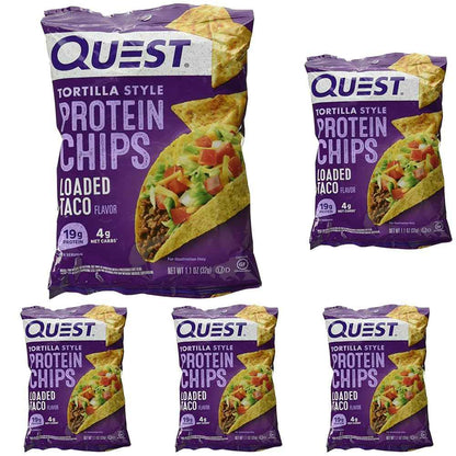 Quest Nutrition Tortilla Style Protein Chips, 20g Protein, 3g Net Carbs, Low Carb, Gluten Free, 1.1 oz