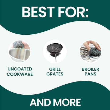 Scotch-Brite, Scouring Pads for Cleaning Tough Baked-On Messes, Metal Scrubbers for Cleaning Dishes