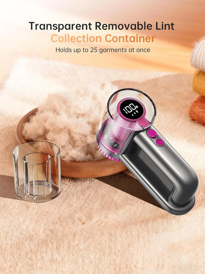 DRFLASH_2-in-1_Fabric_Shaver_Rechargeable_-_3_Speeds_Lint_Remover_with_Digital_LED_Display_&_Type-C_Fast_Charging_Port,_Electric_Sweater_Defuzzer_for_Clothes,_Furniture,_Couch,_Blanket