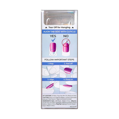 KISS_colorFX_by_imPRESS_Press_On_Nails_,_‘Sour_Love’,_Solid_White_with_Pearlescent_Finish,_Short_Oval,_IMPROVED_adhesive,_Includes_30_Fake_Nails,_Prep_Pad,_1_Manicure_Stick,_1_Mini_Nail_File