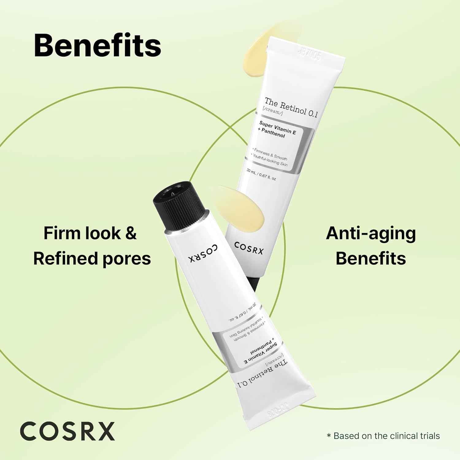 COSRX Retinol 0.1% Cream, 0.67 Oz, Anti-aging Eye & Neck Cream with Retinoid Treatment to Firm Skin, Reduce Wrinkles, Fine Lines, Signs of Aging, Gentle Daily Korean Skin Care