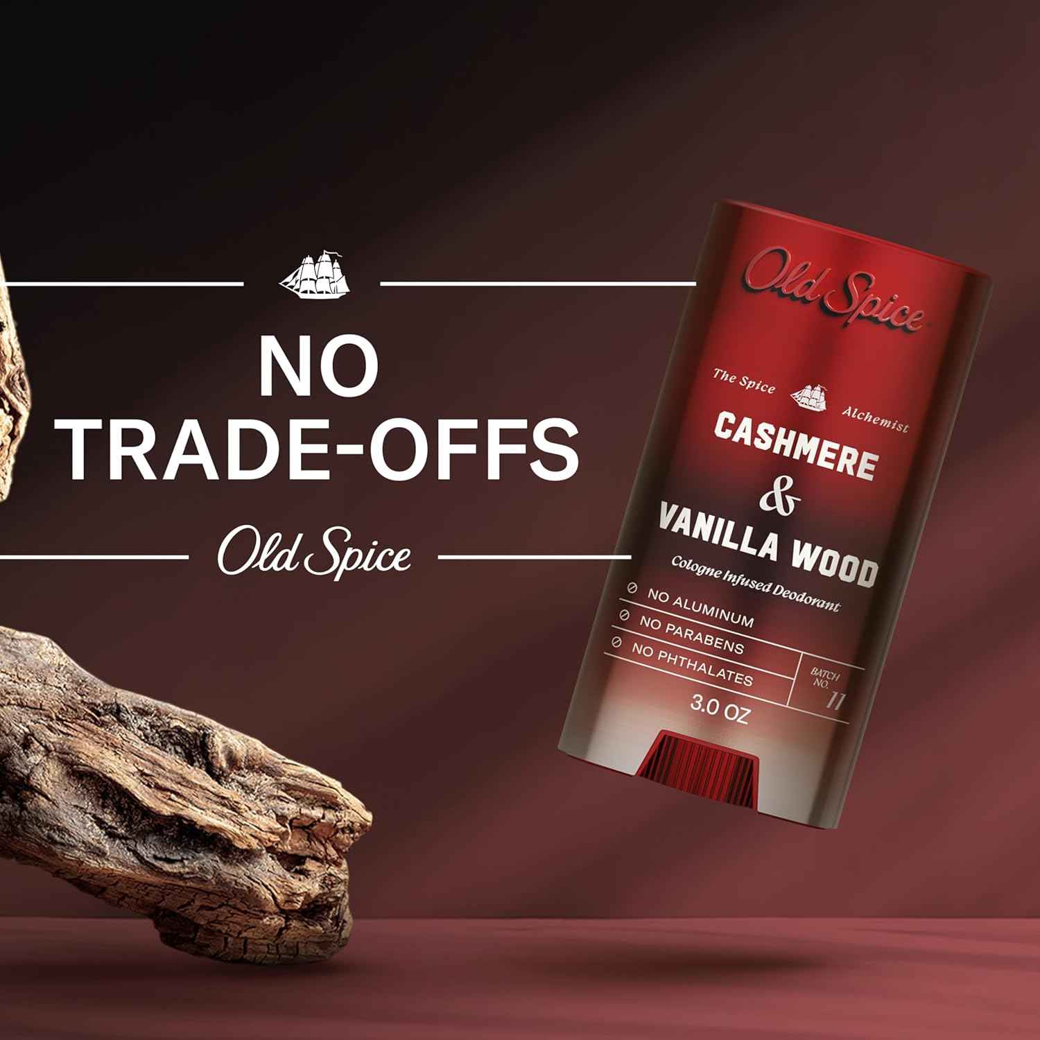 Old Spice Aluminum Free Deodorant for Men, The Spice Alchemist Collection, 24/7 Cologne Infused Scent, No Trade Off Formula, Free of Parabens & Phthalates