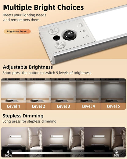 EZVALO_10inch_Under_Cabinet_Lighting,_LED_Motion_Sensor_Light_Indoor,_2400mAh_USB_Rechargeable_Closet_Lights,_Dimmable_&_Magnetic_Wireless_Under_Counter_Lights_for_Kitchen,_Pantry,_Stairs_(2_Pack)