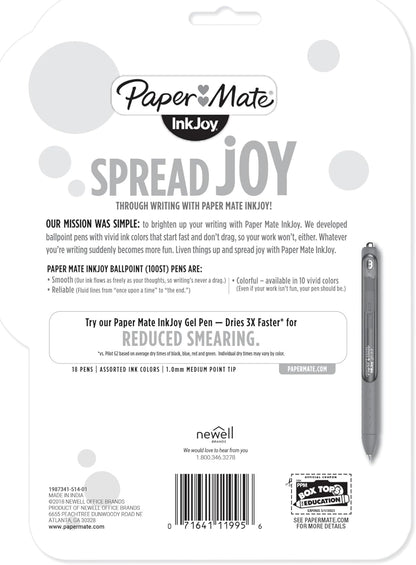 Paper_Mate_InkJoy_100ST_Ballpoint_Pens,_Medium_Point_(1.0mm),_Assorted,_18_Count