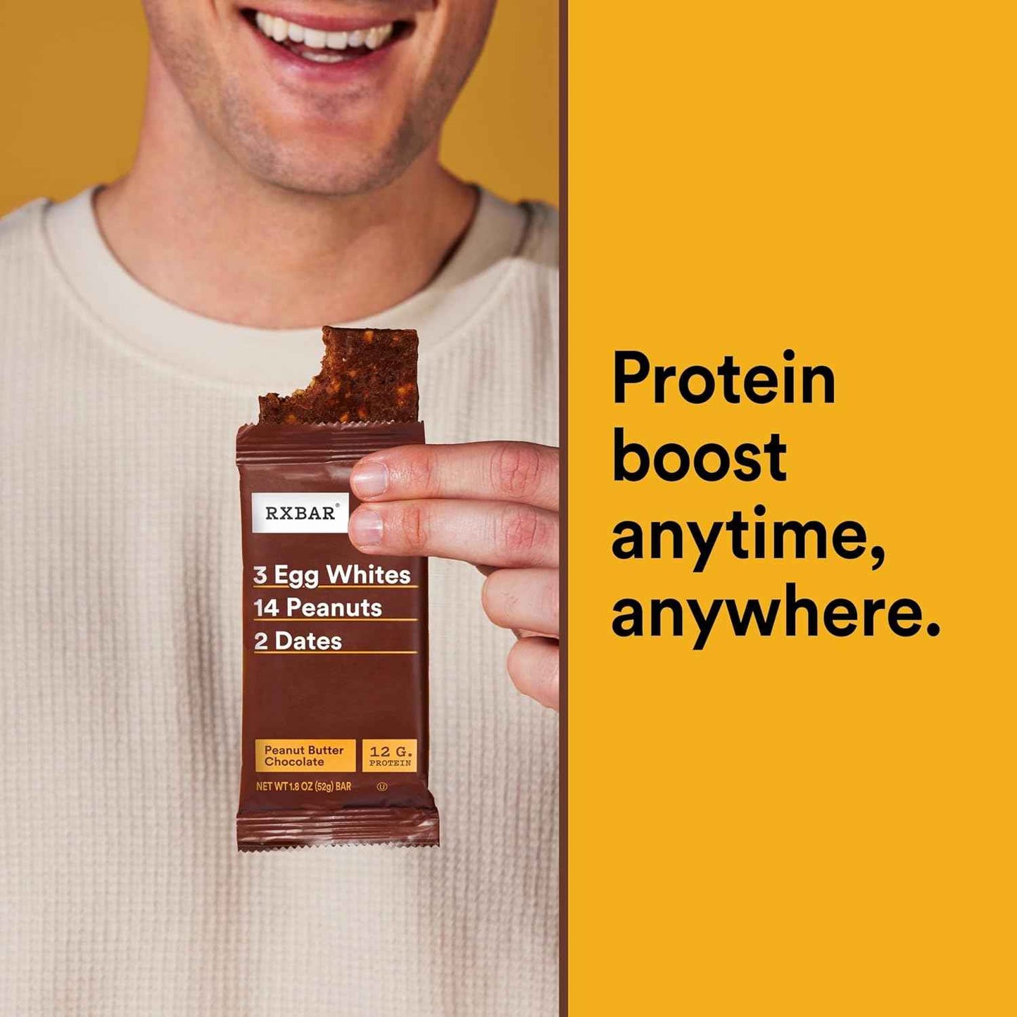 RXBAR Protein Bars, Protein Snack, Snack Bars, Peanut Butter Chocolate