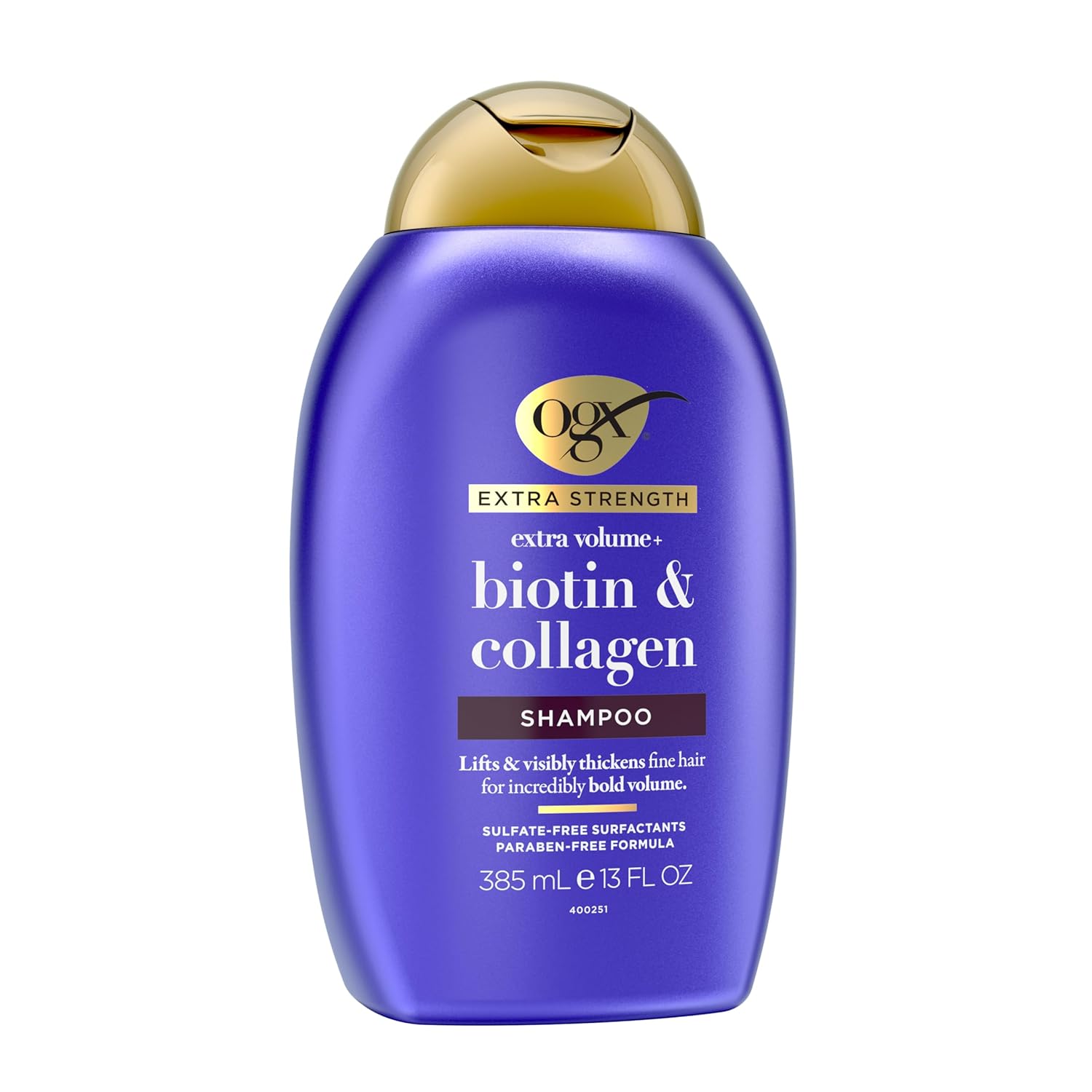 OGX_Thick_&_Full_+_Biotin_Collagen_Extra_Strength_Volumizing_Shampoo_with_Vitamin_B7_Hydrolyzed_Wheat_Protein_for_Fine_Hair._Sulfate-Free_Surfactants_Thicker,_Fuller_Hair,_13_Fl_Oz