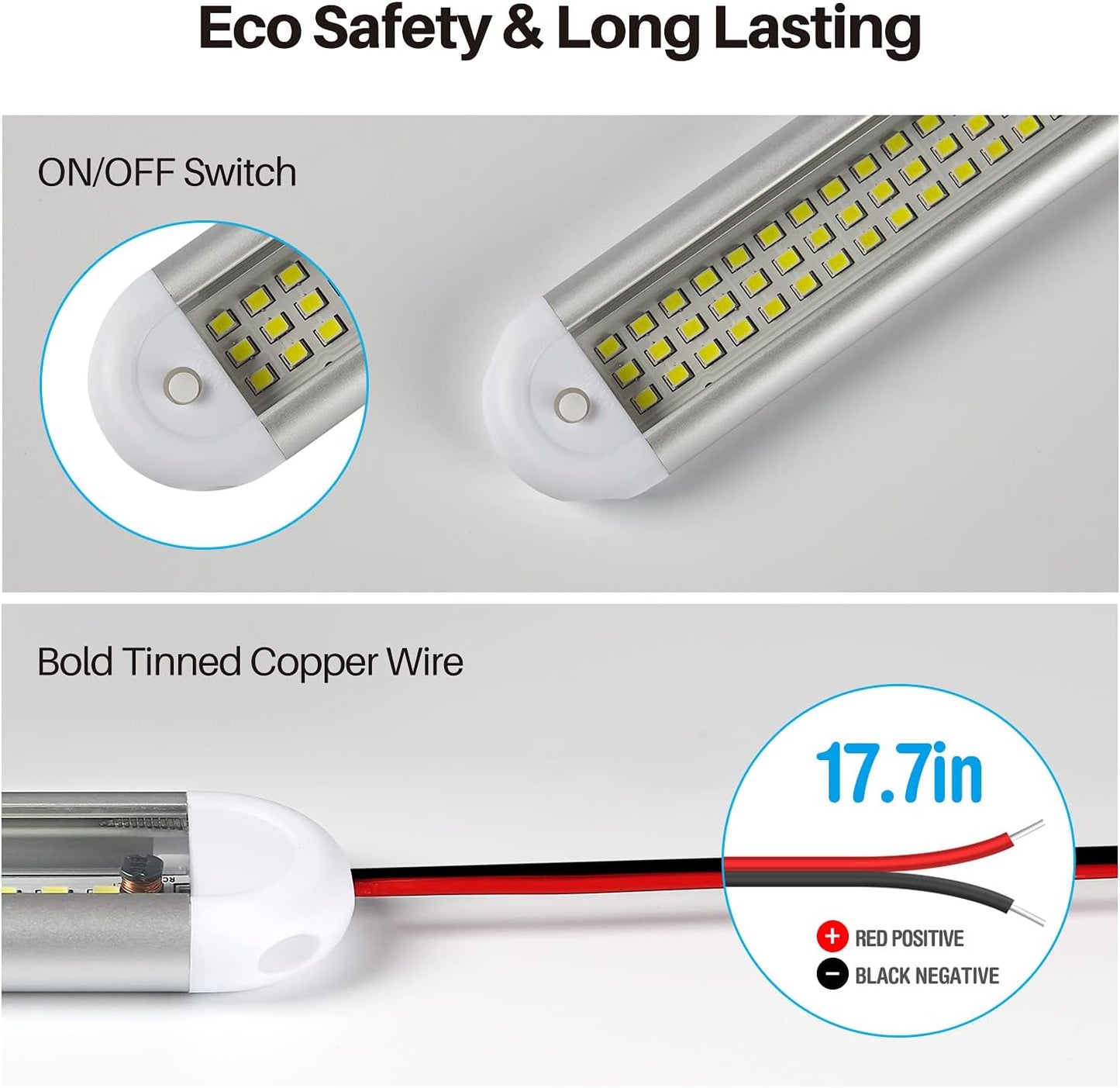 12v_LED_Interior_Light_Bar，CT_CAPETRONIX_120LEDs_1500LM_8W_DC_12_Volt_led_Strip_Lights_with_ON/Off_Switch，for_Enclosed_Cargo_Trailer,_Car_RV_Van_Truck_Lorry_Camper_Boat_Caravan_Motorhome_(4Pack)