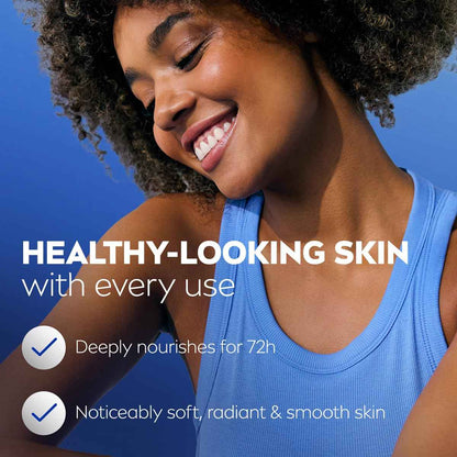 NIVEA Cocoa Butter Body for Dry Skin with Hyaluronic Acid, Cocoa Butter and Deep Nourishing Serum, 72-Hour Body Moisturizer