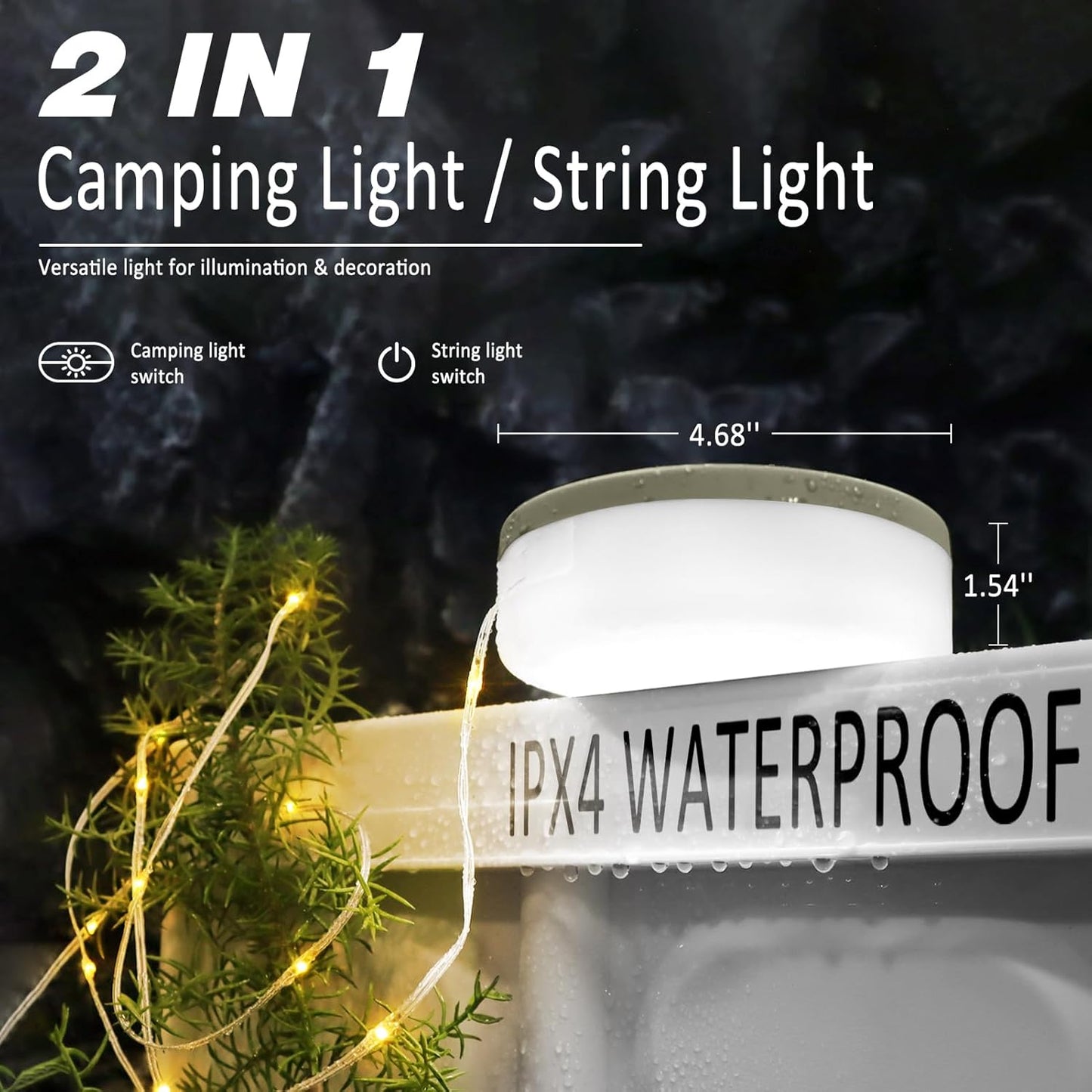 DIBMS_1-Pack_Camping_String_Light_w/Lamp,_19FT/32.8FT_Rechargeable_Waterproof_LED_Hanging_Light_for_Outdoor_Camping_Awning_Tent_Garden_Party_Festival_Decor
