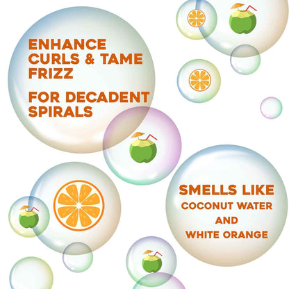 OGX Quenching + Coconut Curls Frizz-Defying Styling Milk, Nourishing Leave-In Hair Treatment with Coconut, Citrus Oil & Honey, Paraben-Free and Sulfated-Surfactants Free, 6 fl oz