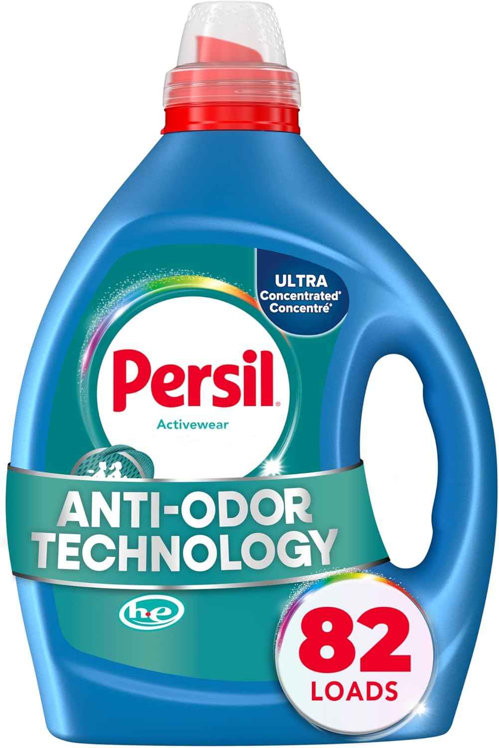 Persil Activewear Clean Laundry Detergent Liquid, 82.5 Fl Oz, 82 Loads, Ultra Concentrated Laundry Soap, Helps Fight Stains & Odor, HE Safe