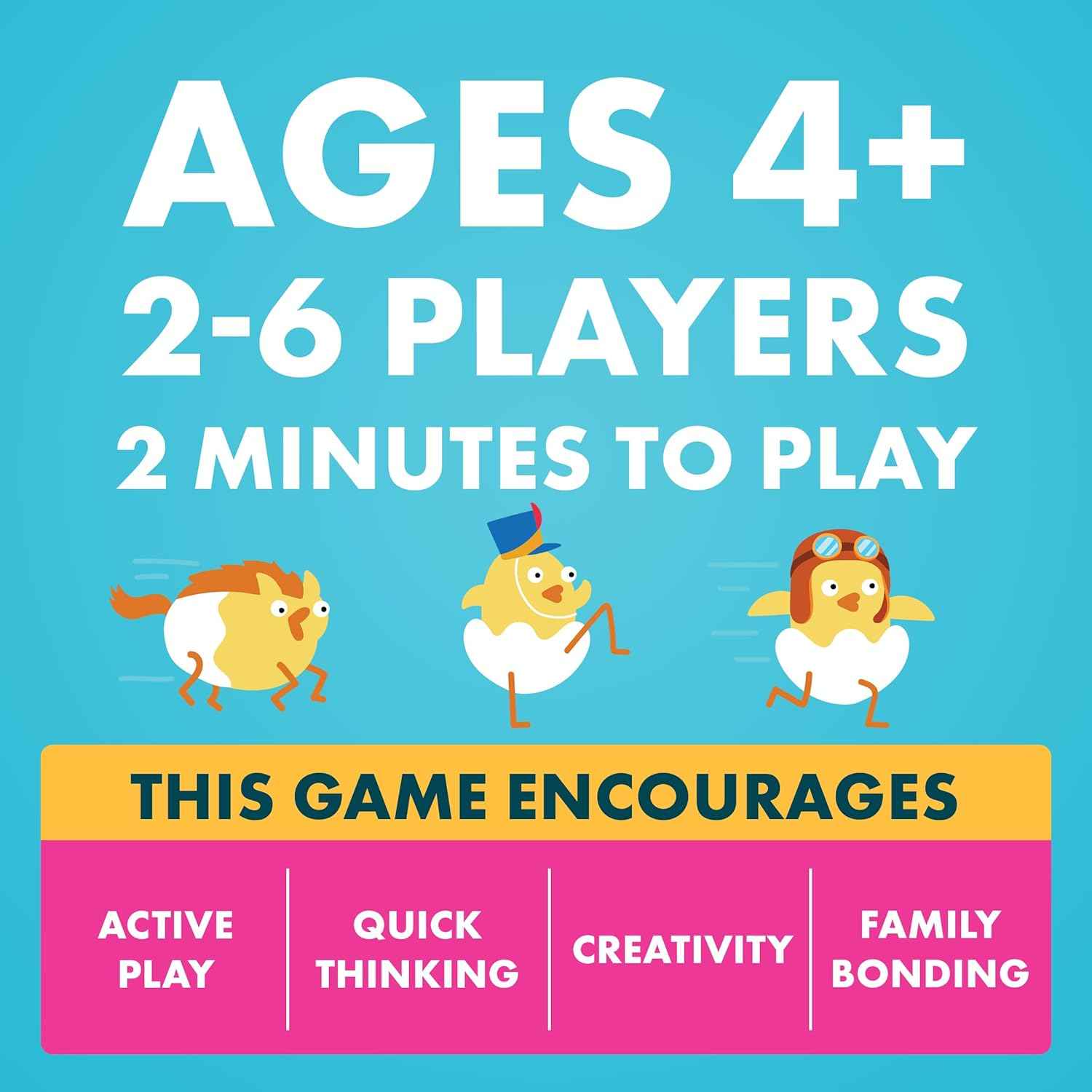 Exploding Kittens Chicken Butt 2-6 Players - Ages 4+ - 2 Minutes to Play - Hot Potato Style Card Game - Fun Card Game, Family Game Night, Creative Kids Game
