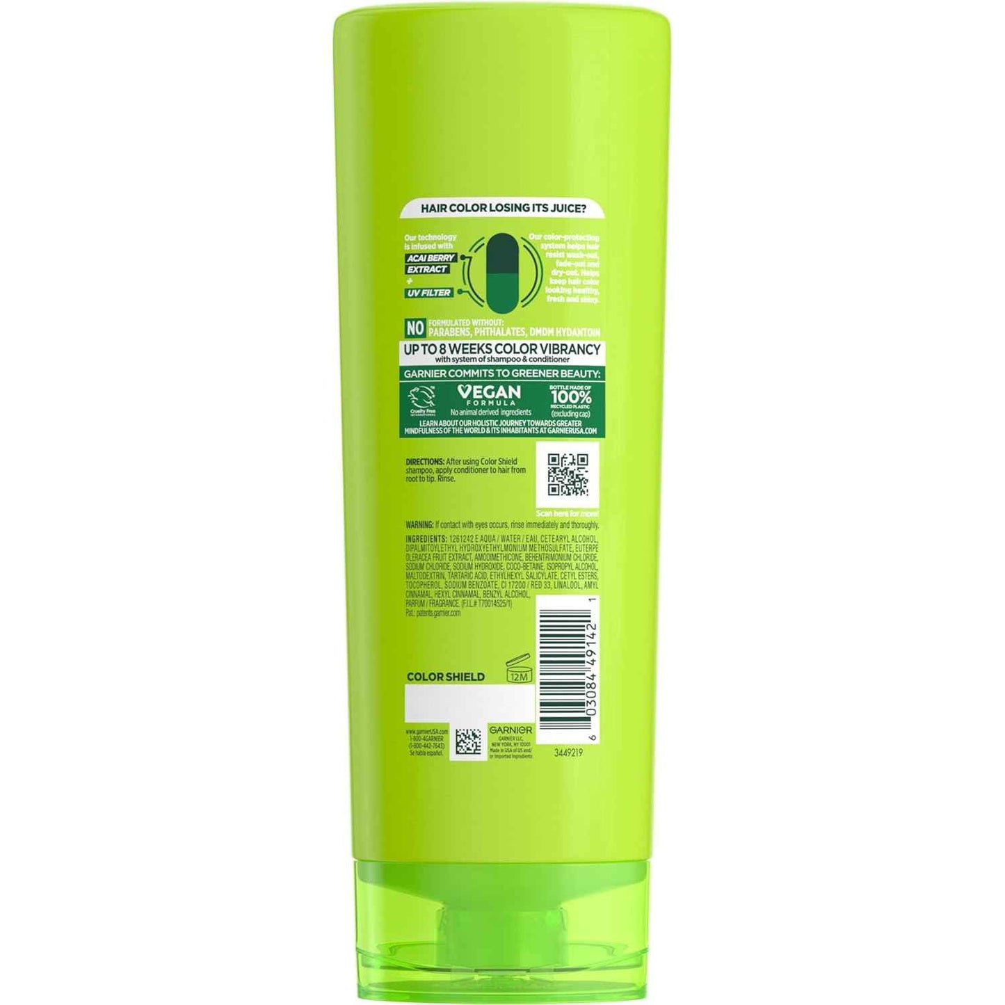 Garnier Fructis Color Shield Anti-Fade Conditioner for Color Treated Hair, 12 Fl Oz