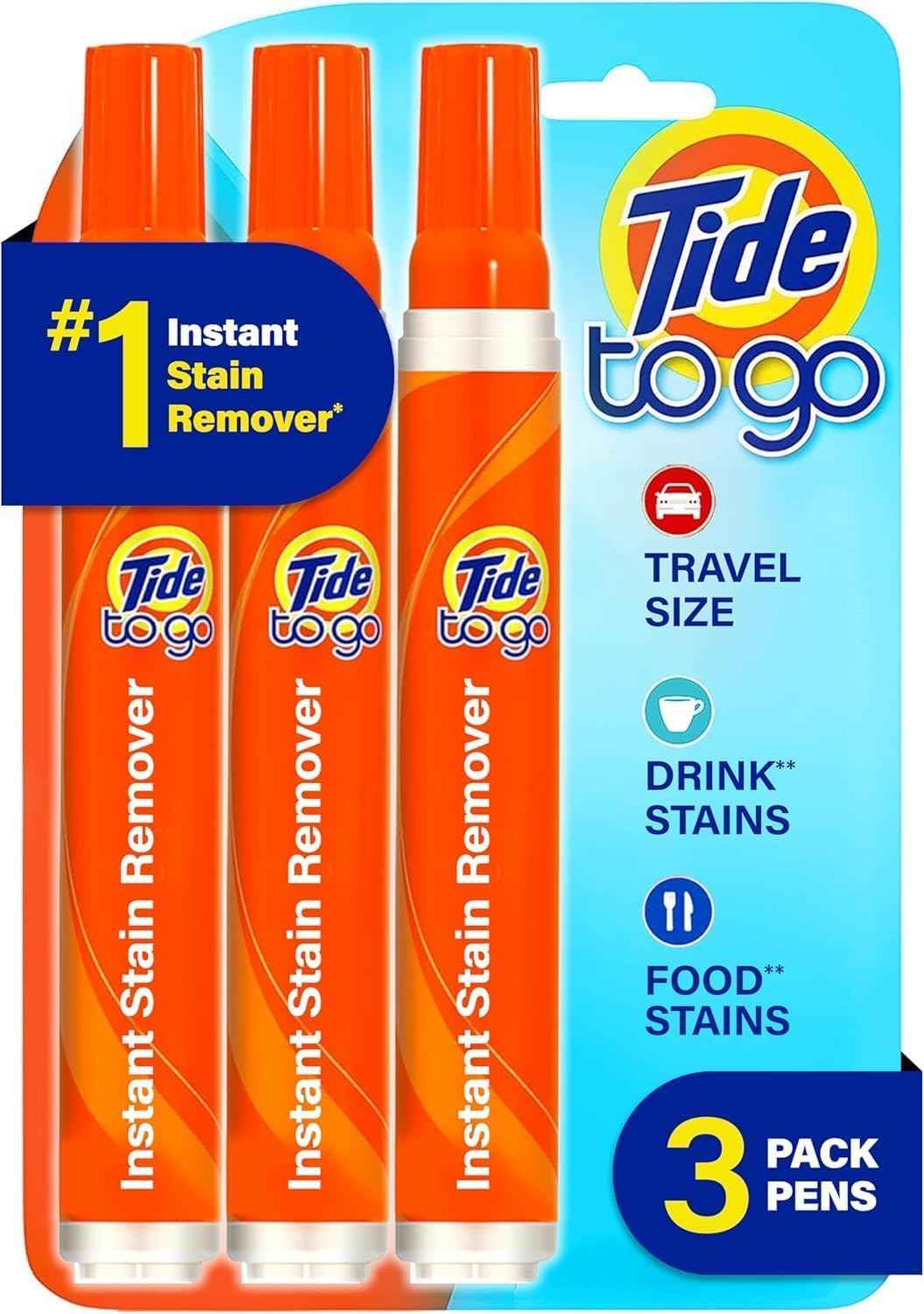 Tide Stain Remover for Clothes, Tide To Go Pen, Instant Stain & Spot Remover for Clothes, Travel & Pocket Size