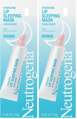 Neutrogena Hydro Boost Hydrating Lip Sleeping Mask with Hyaluronic Acid, Clear Overnight and Daily Moisturizing Treatment for Very Dry Lips, Fragrance Free Squeeze Tube Lip Balm, 0.35 oz