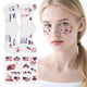 21 pcs usa glitter face tattoos
