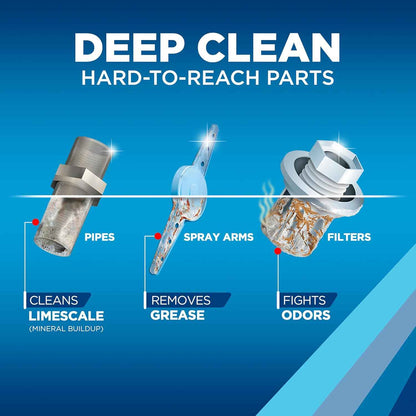 Finish Dishwasher Cleaner, Deep Cleans Hidden Grease & Limescale, Fights Odors & helps maintain Performance