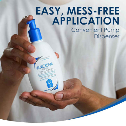 Vanicream Gentle Facial Cleanser with Pump Dispenser  - Formulated Without Common Irritants for Those with Sensitive Skin