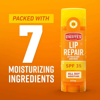O'Keeffe's Lip Repair SPF 35 Lip Balm - Stick - Sun-Safe Moisturizer for Extremely Cracked, Dry Lips