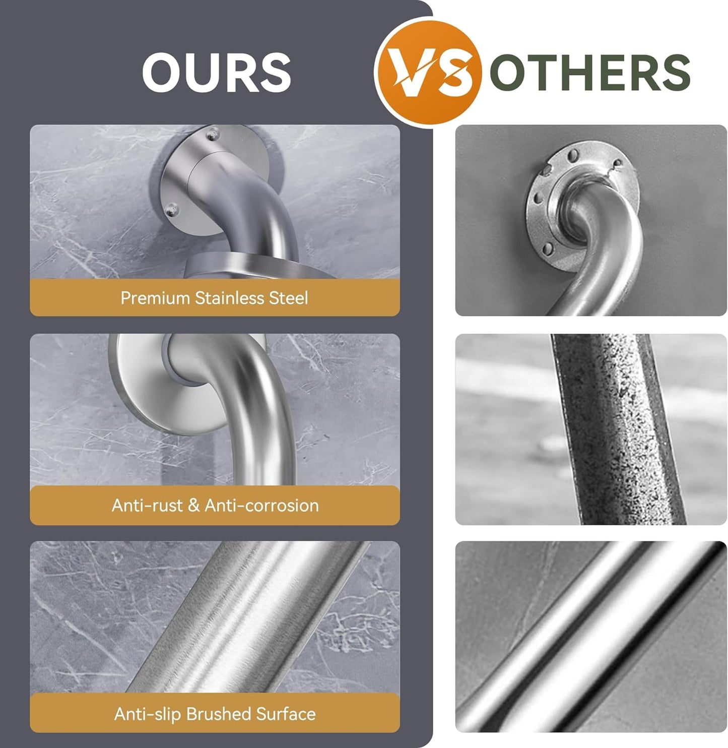 AmazerBath_Shower_Grab_Bars_for_Bathtubs_and_Showers,_Handicap_Grab_Bars_for_Shower_Anti_Slip,_Shower_Grab_Bars_for_Senior_for_Wall_Stainless_Steel,_Holds_up_to_500LBs,_12"_L_x_1"_D,_Brushed_Nickel