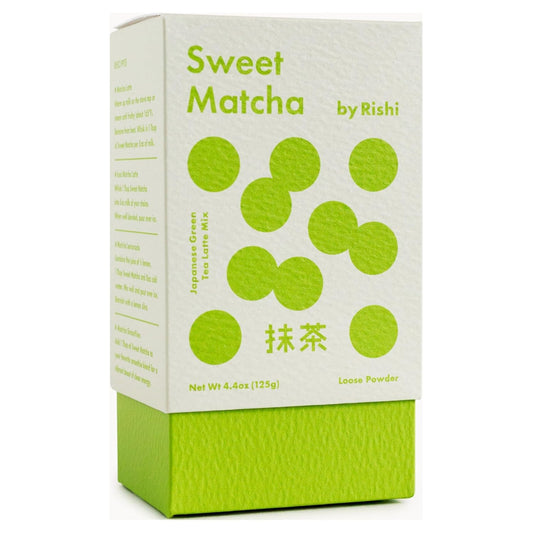 Rishi_Tea_Sweet_Matcha_-_Organic_Japanese_Sweetened_Green_Tea_Powder_for_Cafe-Quality_Matcha_Drinks,_Hot_or_Iced_-_4.4_Ounces_(Pack_of_1)