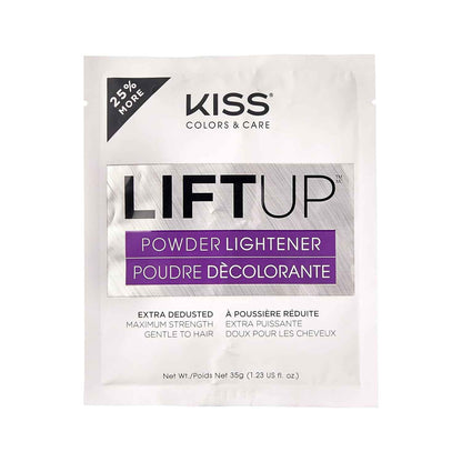 KISS Lift Up Complete Hair Bleach & Icy Silver Toner Kit, Gentle Conditioning Formula that Reduces Brassiness, Complete 6-Pc DIY, ICE