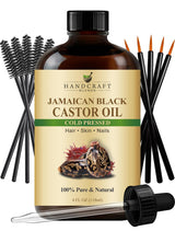Handcraft Blends Jamaican Black Castor Oil - 8 Fl Oz - 100% Pure and Natural - Carrier Oil - Hair and Body Oil