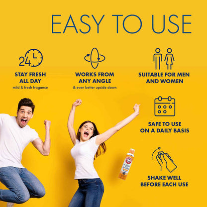 Arm & Hammer Invisible Body Powder Spray, Clear Talc-Free Body Odor & Sweat Control For Men & Women, Spray Body Powder For Women And Men, Arm And Hammer Body Spray Powder, 7 Oz