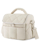 BAGSMART Lunch Bag Women, Double Deck Insulated Lunch Box, Quilted Puffer Lunch Tote, Leakproof, Durable & Reusable Large Lunch Cooler For Work Picnic Travel Meal Prep