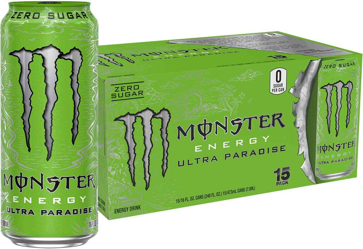 Monster Energy Ultra Variety Pack, PKZSD, Sugar Free Energy Drink, 16 Ounce | Pack of 15