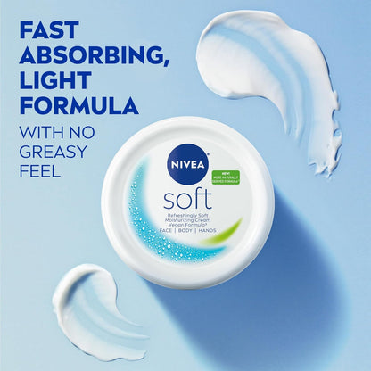 NIVEA_Soft_Refreshingly_Soft_Moisturizing_Cream,_Lightweight_Body_Moisturizer_for_Face,_Body_and_Hands,_Body_Cream_Enriched_with_Jojoba_Oil_and_Vitamin_E,_16_Oz_Jar