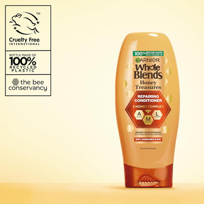 Garnier_Whole_Blends_Honey_Treasures_Repairing_Conditioner,_Hair_Repair_Formula_for_Dry,_Damaged_Hair_with_Acacia,_Manuka,_and_Lavender_Honeys,_26.6_Fl_Oz_(Packaging_May_Vary)