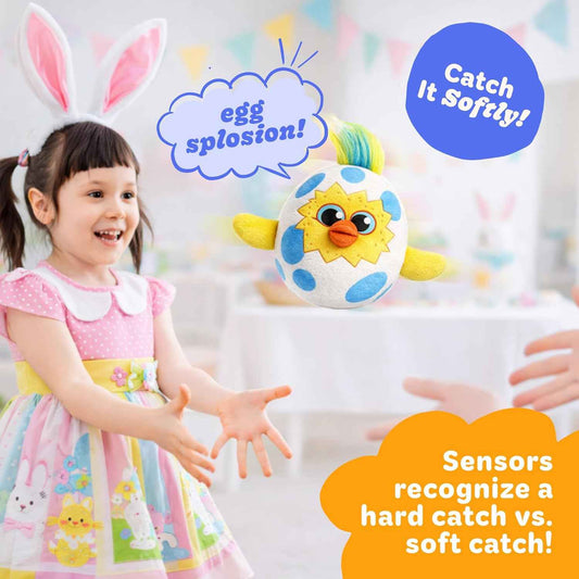 Move2Play, Easter Egg Toss Kids Game | Easter Basket Stuffer & Gift for Kids Ages 3-8+ | Hilarious Indoor/Outdoor Game | Fun Easter Toy for Toddlers, Boys & Girls