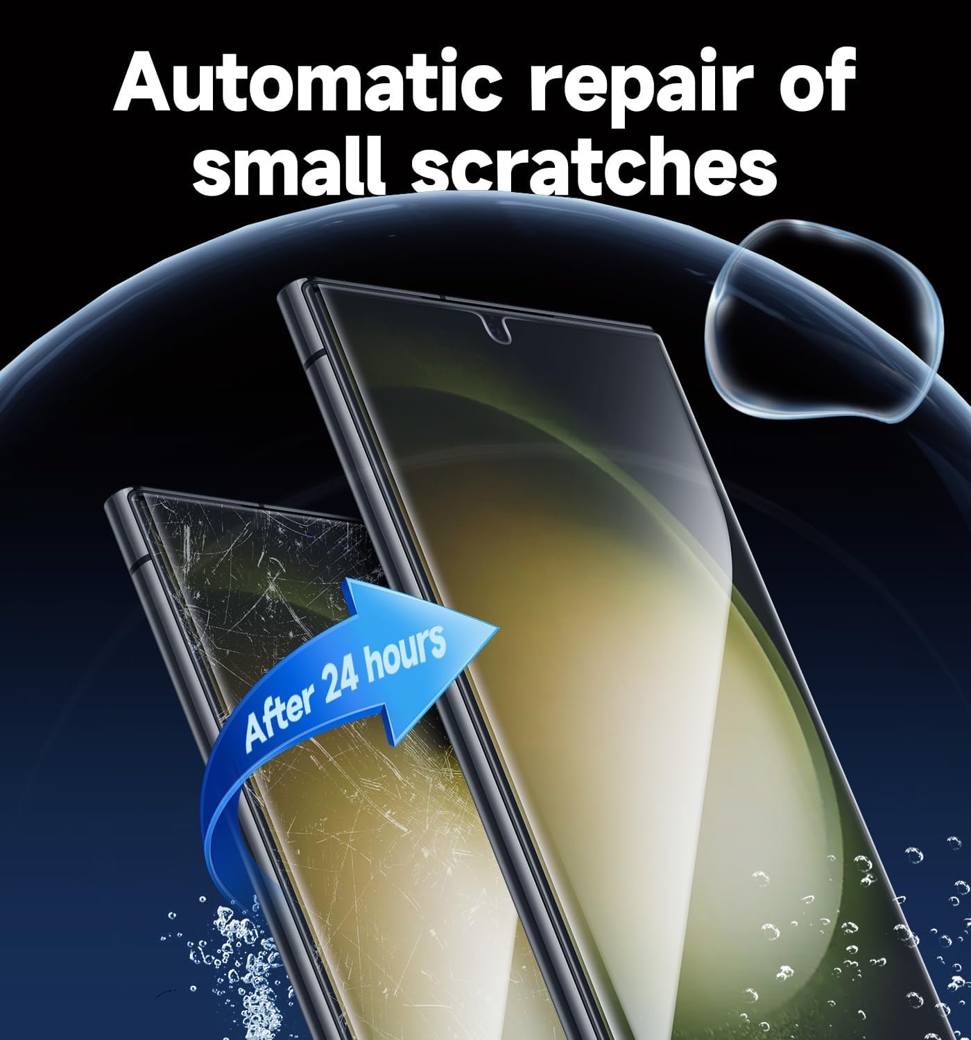 MAGIC_JOHN_2_Pack_for_Samsung_Galaxy_S23_Ultra_Screen_Protector_[PET_Film_Material_Not_Glass]_6.8_inch,[100%_Fingerprint_ID_Compatible]_Easy_Installation_Tray,_Shock-Resistant,_3D_Curved,_Bubble_Free,_Scratch_Proof,_HD_Clear,_Case_Friendly