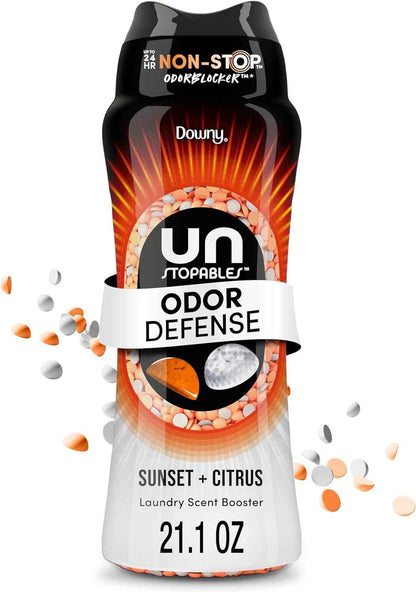 Downy Unstopables Fusions Scent Duos Laundry Scent Booster Beads, Sunset and Citrus Scent, 24hr non-stop freshness with 2 in 1 dual scent laundry scent beads