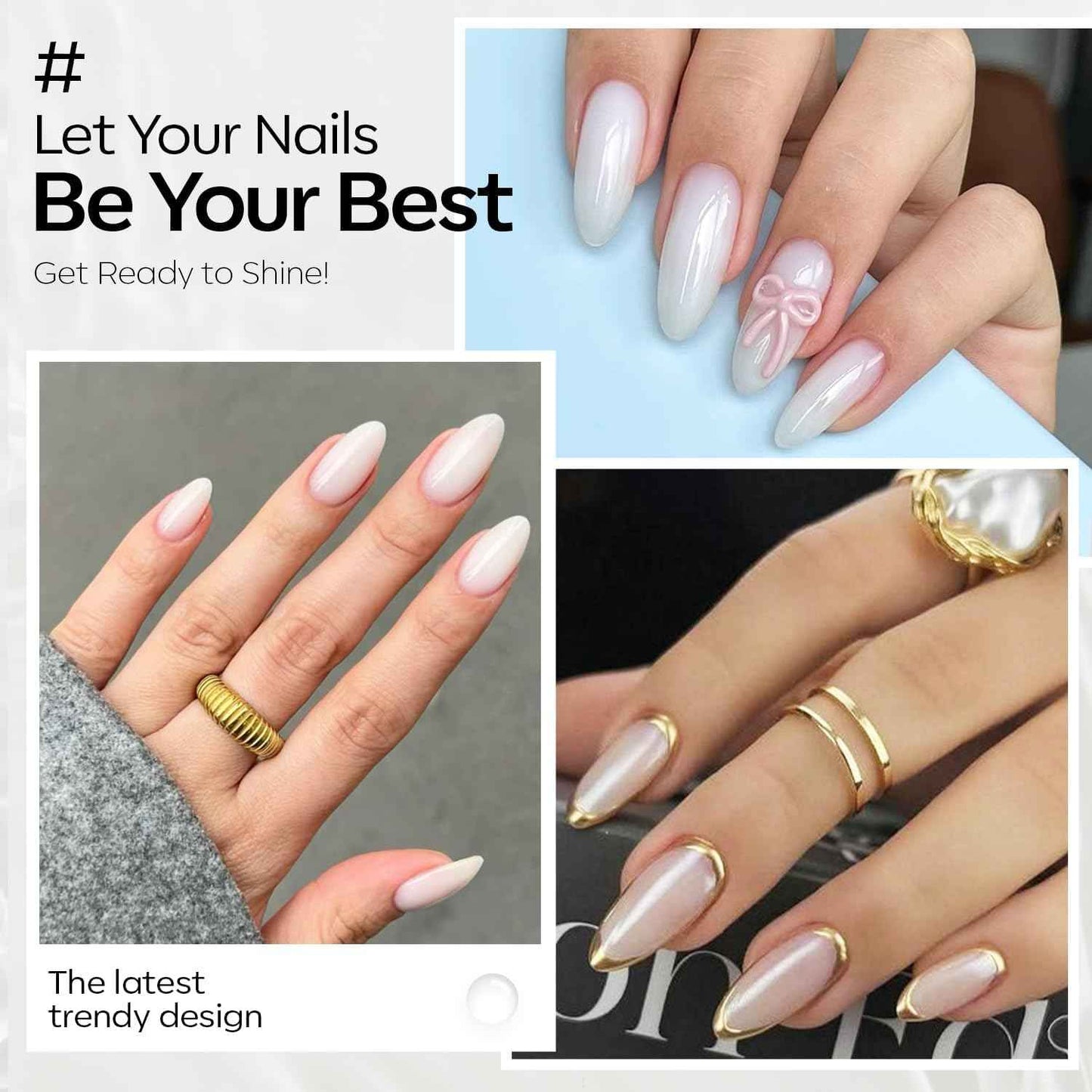 modelones Gel Nail Polish Nail Polish Natural Color Translucent Soak Off LED Clear Coat Soap Nails Art White French Gel Polish 15ml
