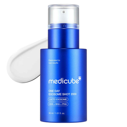 medicube Exosome Shot Spicule Facial Serum | Liquid Skin Booster Serum | Exosome, AHA+BHA+PHA | Pore Care, Dead Skin Cells, Skin Texture | Korean Skincare, 1.01 fl.oz