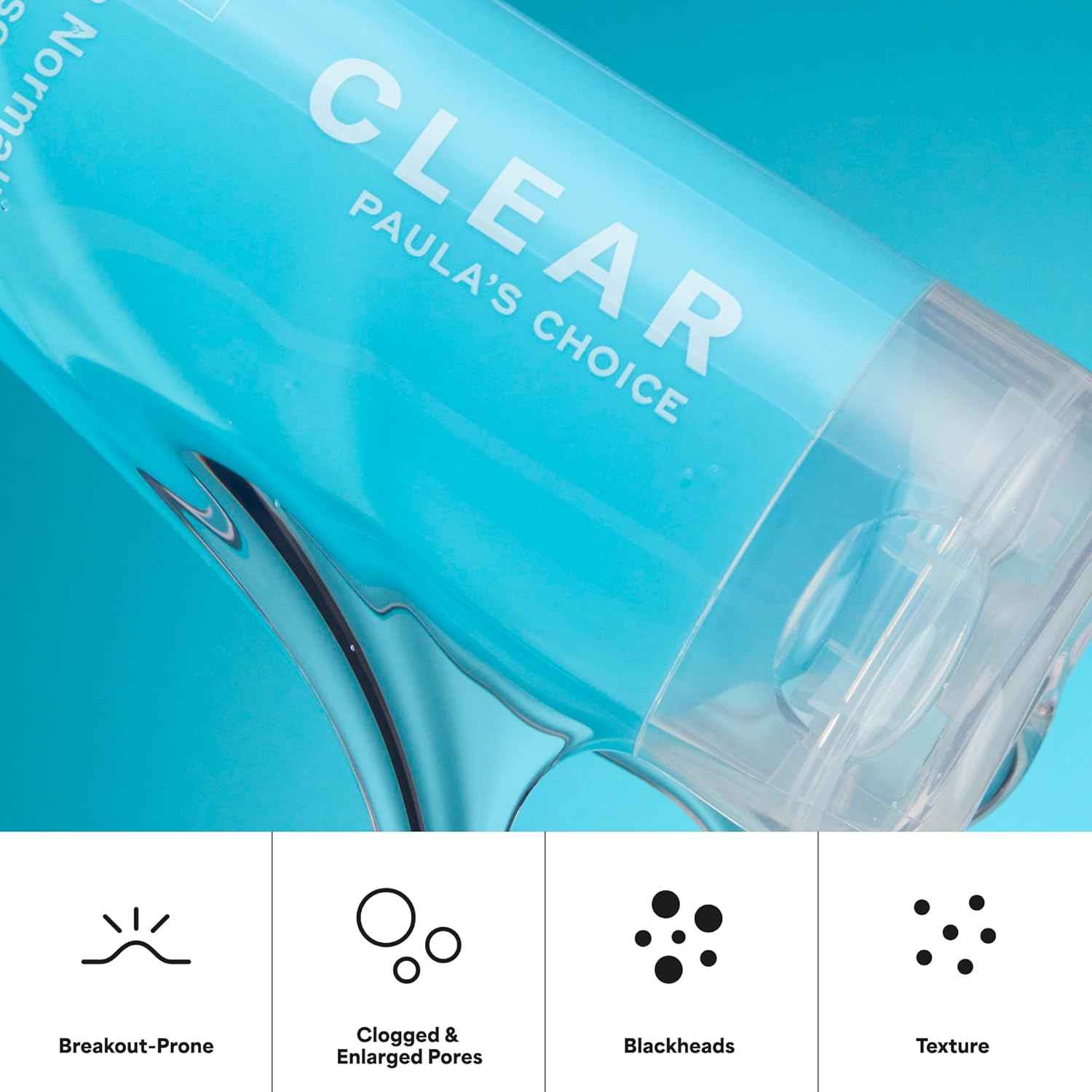Paula's Choice CLEAR Pore Normalizing Facial Cleanser, Acne Daily Face Wash, Salicylic Acid Face Cleanser for Clogged & Enlarged Pores, Redness, Suitable for Blackhead-Prone Skin Fragrance Free