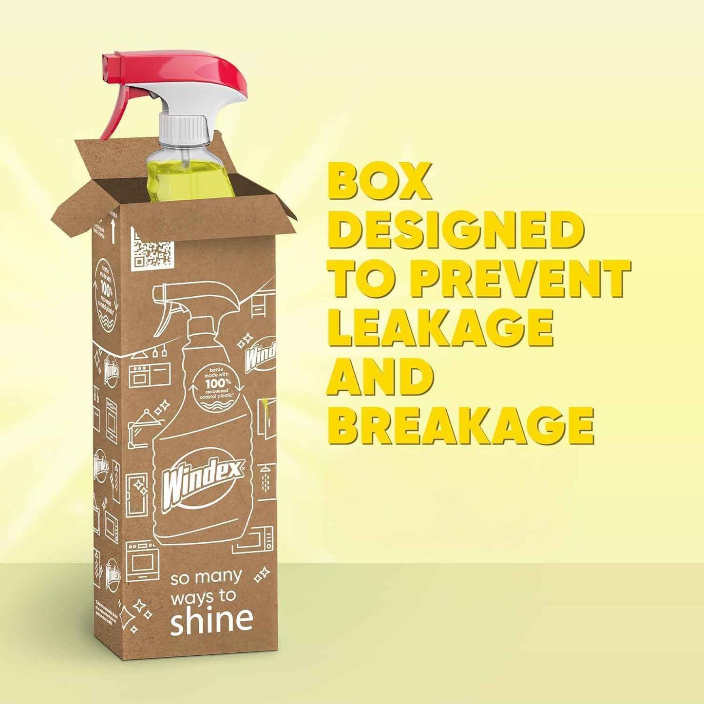 Windex Multipurpose Cleaner Disinfectant Bottle, Packaging Designed to Prevent Leakage and Breaking, Surface Cleaning Spray, Citrus Fresh Scent