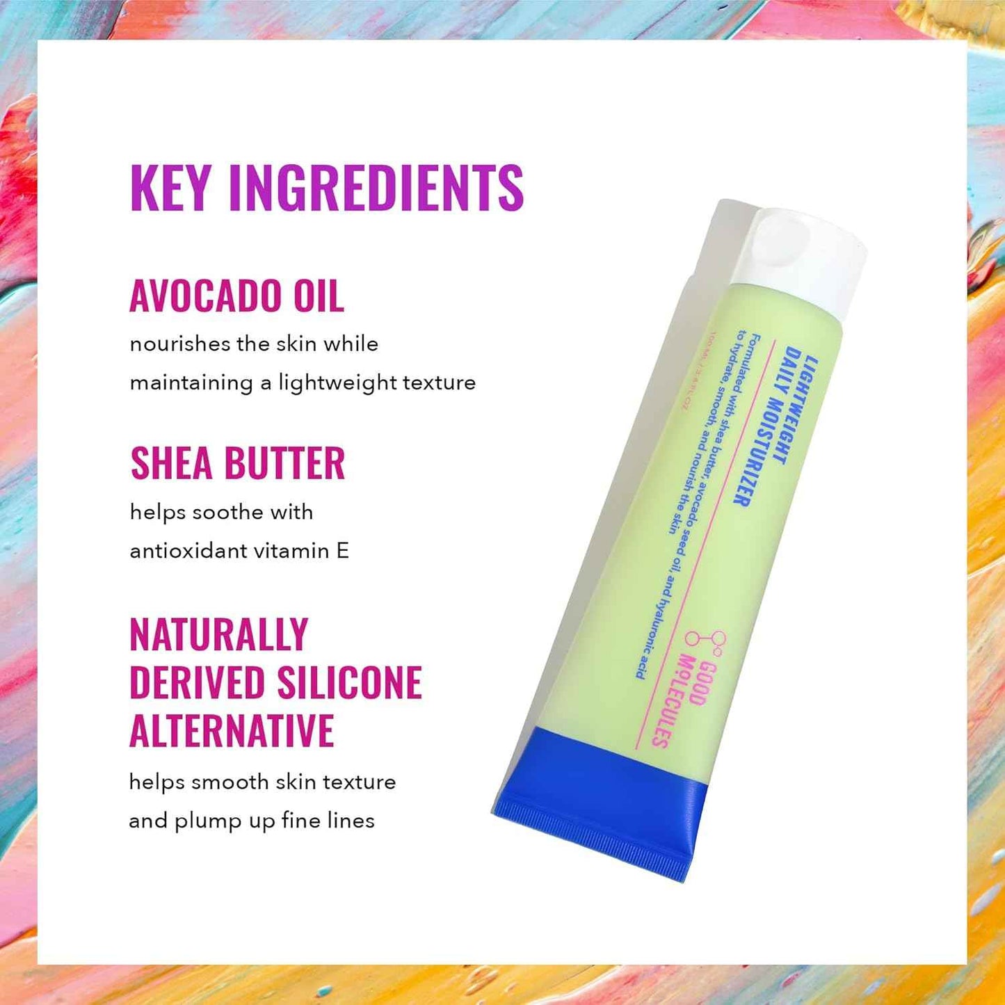 Good Molecules Lightweight Daily Moisturizer Face Cream – Non-Greasy Facial Moisturizer Face Lotion with Shea Butter & Hyaluronic Acid