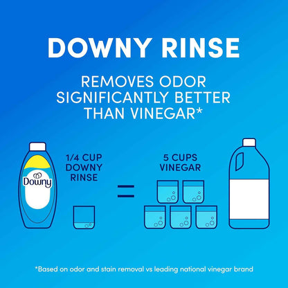 Downy Rinse Laundry Odor Remover, Cool Cotton Scent, Fabric Softener And Laundry Odor Removal Rinse, Fights Odors At The Source, HE Compatible