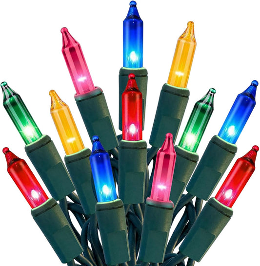 HISHINY_Christmas_Lights_100_Count_Multicolor_Christmas_Tree_String_Lights_with_Green_Wire_for_Outdoor_Indoor_Christmas_Decorations_Wedding_Decorations_Valentines_Day_Decor,UL_Certified_(21feet)