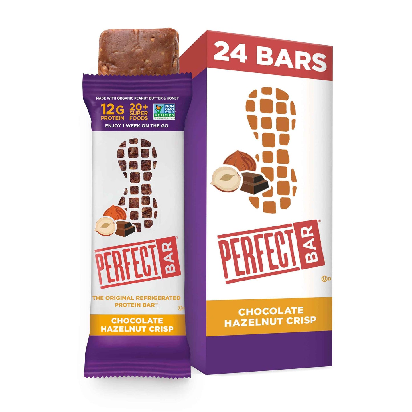 Perfect Bar Protein Bars, Gluten Free, Made with Organic Honey, Cookie Dough Texture, Refrigerated