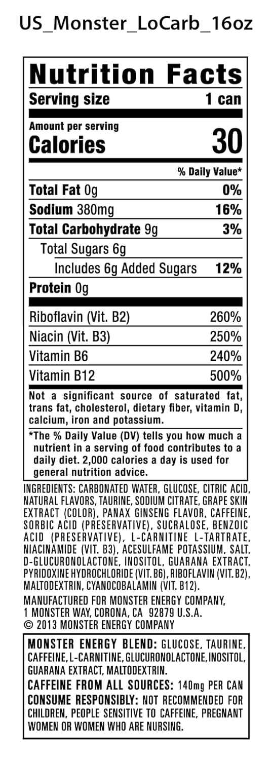 Monster Energy, 16 Ounce