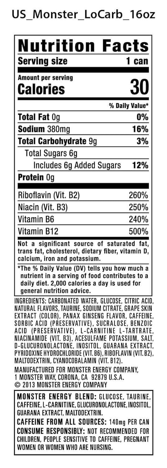 Monster Energy, 16 Ounce