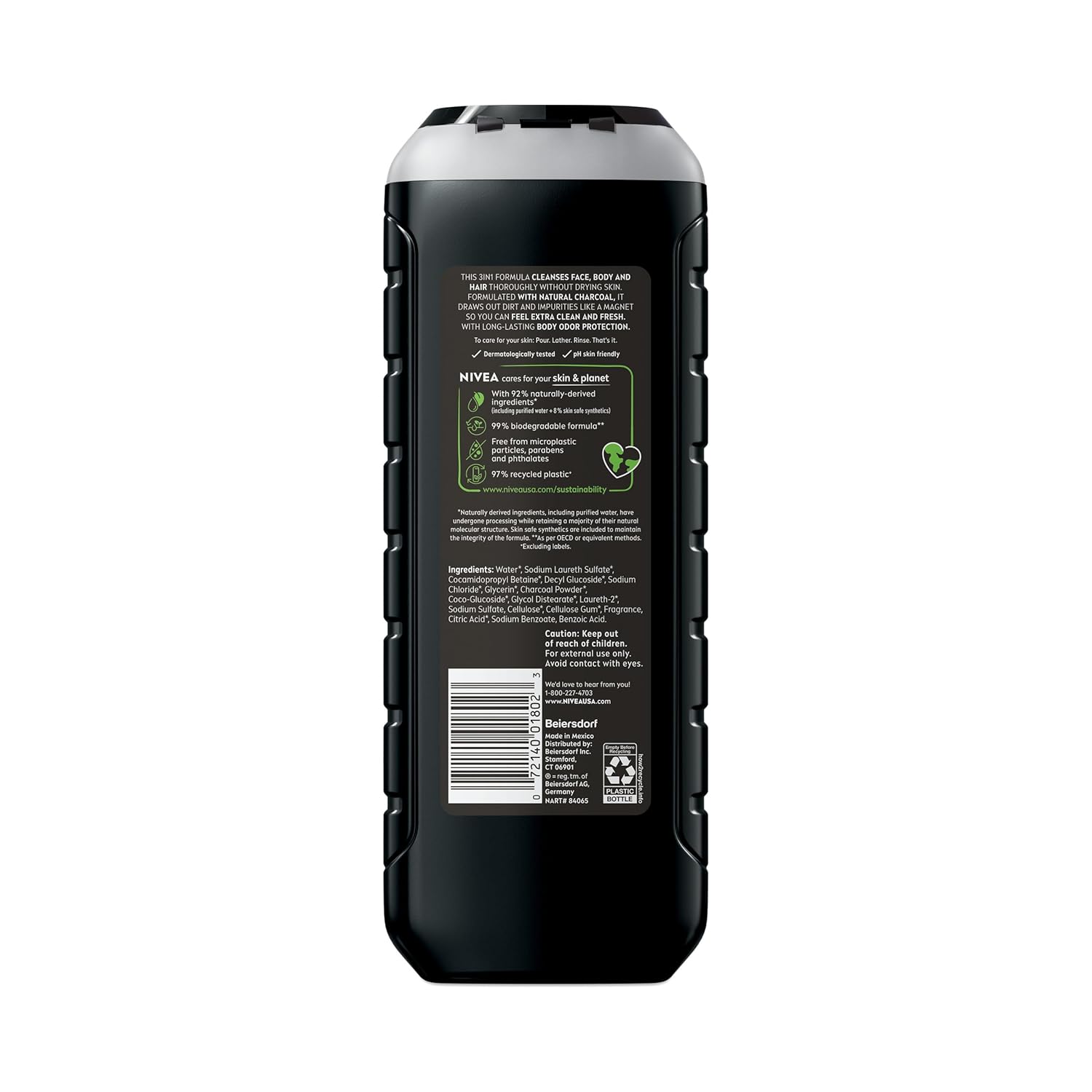 NIVEA_MEN_Real_Madrid_Limited_Edition_Design_Active_Clean_Body_Wash_with_Natural_Charcoal_for_Normal_to_Oily_Skin,_3-in-1_Charcoal_Body_Wash,_Face_and_Hair,_16.9_Fl_Oz_Bottle,_Pack_of_3