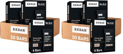 RXBAR Protein Bars, 12g Protein, Gluten Free Snacks, Chocolate Sea Salt