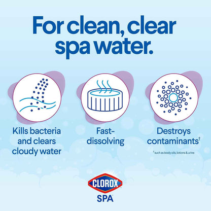 Clorox® Pool&Spa™ Spa Water All-in-One Sanitizer & Shock, Destroys Contaminants, Clears Cloudy Water