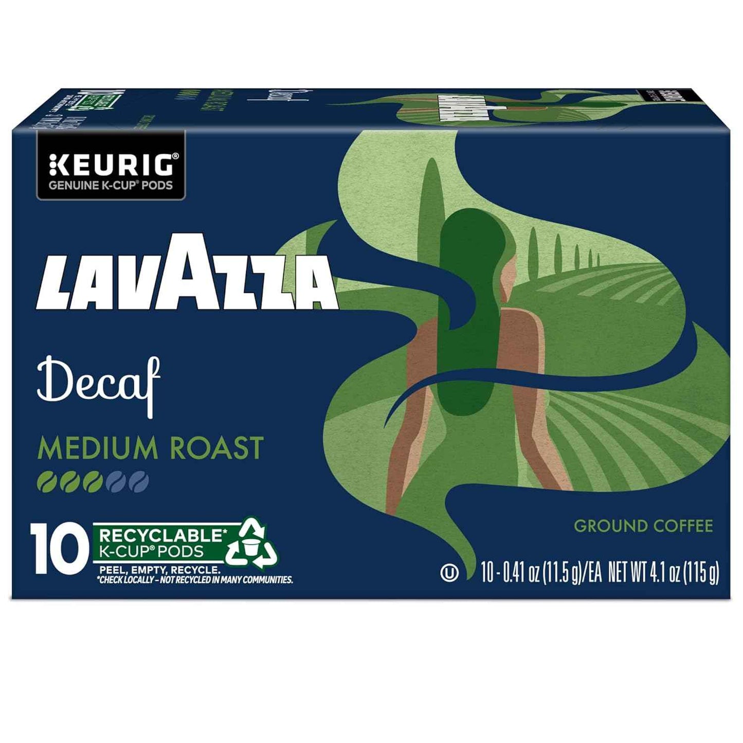 Lavazza Decaf, Single-Serve Keurig K-Cup Pods, Medium Roast Coffee